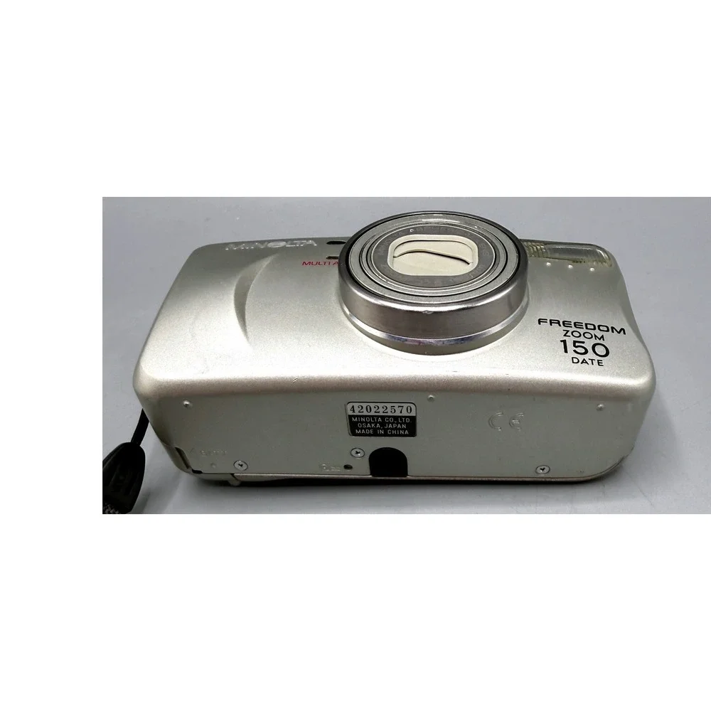 Minolta Freedom Zoom 150 Date 35mm Film Camera Silver 37.5-150mm Multi AF, Works